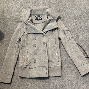 Ambiance Gray Double-Breasted Pea Coat